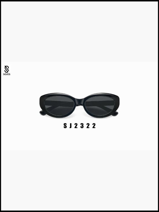 Trendy Oval Polarized Sunglasses Retro Small Cat Eye Plastic Frame main image 6